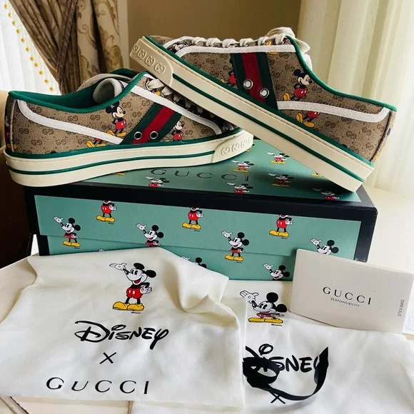 Gucci | Shoes | Gucci Disney Mickey Mouse Tennis 977 Gg Canvas